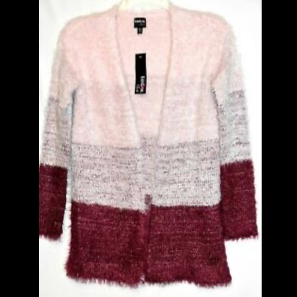 Random girl fluffy pink cardigan